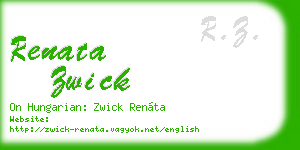 renata zwick business card
