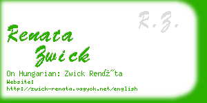 renata zwick business card